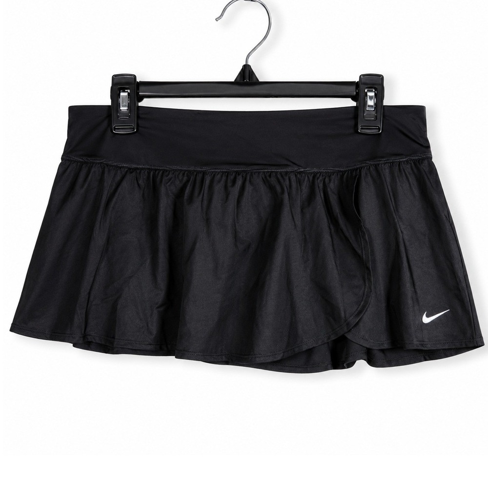 Nike Boardskirt Swim Womens Large Black NESS9201 Built-in Brief Athletic Skort